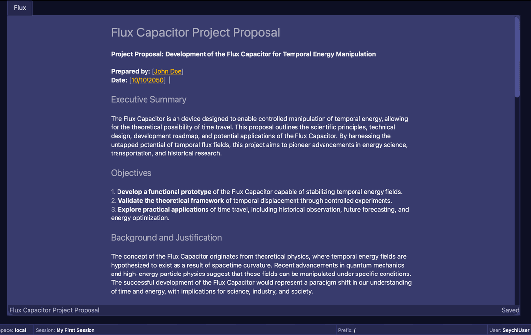Screenshot of Seychl's clean, minimalist interface designed for focus without distracting buttons or dropdowns